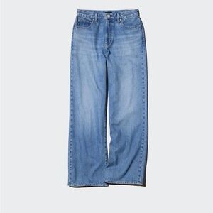 Uniqlo Wide Straight Blue Denim Jeans